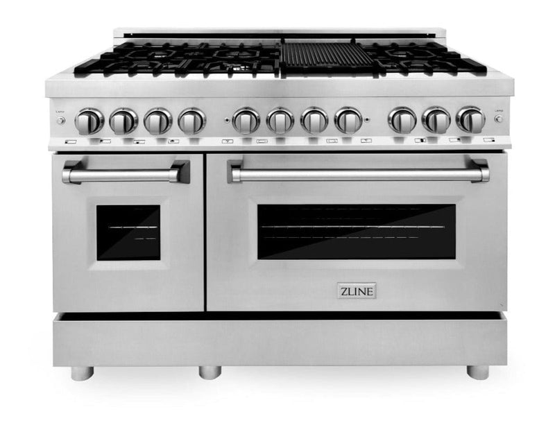 ZLINE Appliance Package - 48 in. Dual Fuel Range, 48 in. Range Hood, 2KP-RARH48 - Luxy Appliance