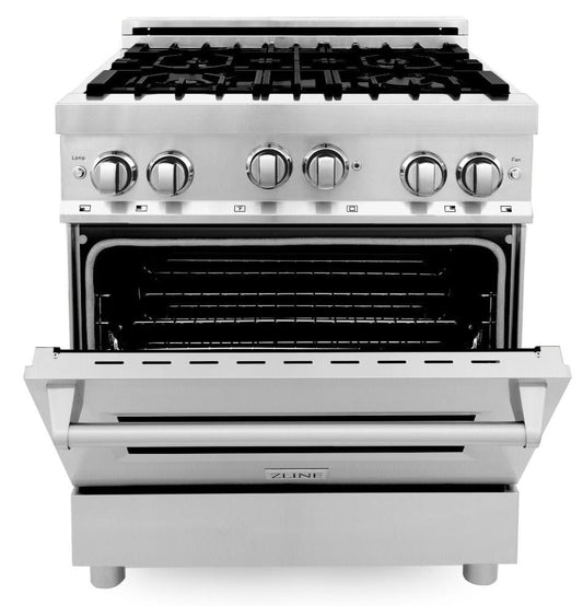 ZLINE 30 Inch. Professional Gas Range in Stainless Steel, RG30 - Luxy Appliance