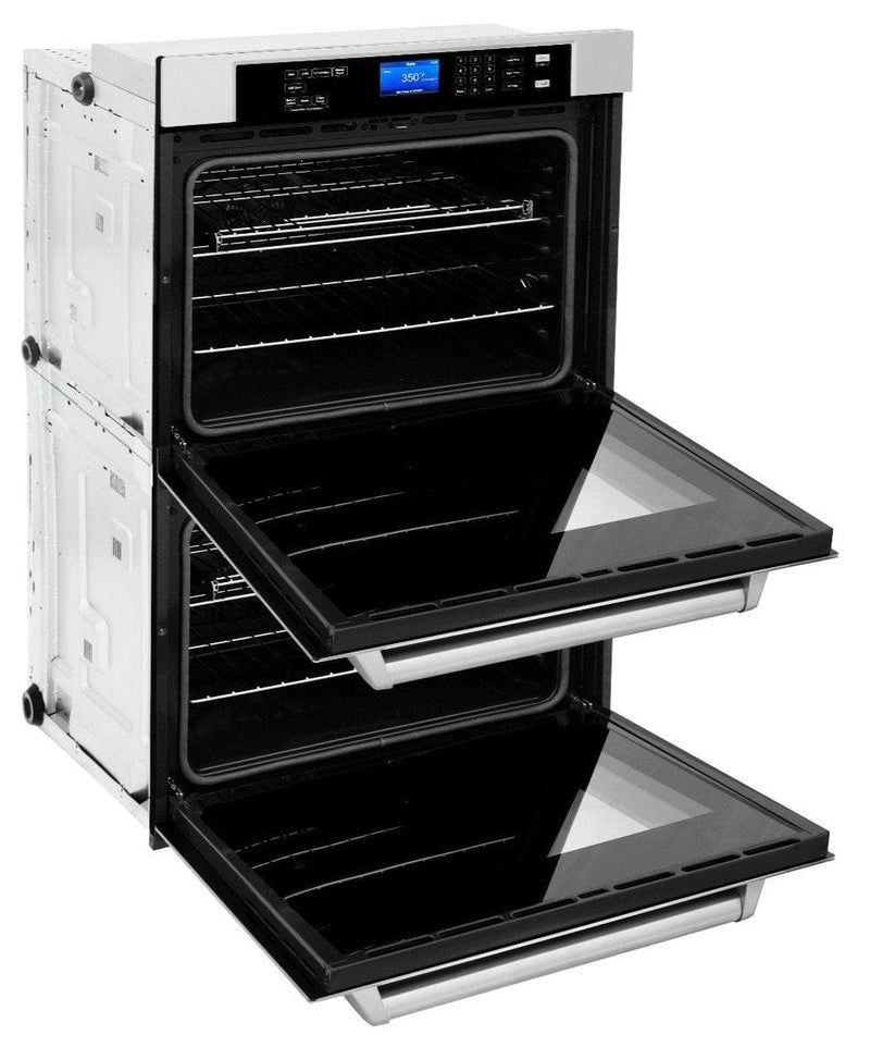 ZLINE Kitchen Appliance Package with 36 in. Stainless Steel Rangetop and 30 in. Double Wall Oven, 2KP-RTAWD36 - Luxy Appliance